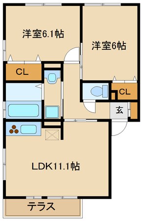 ルミエールＢの物件間取画像